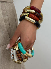 Contrast Color Geometric Bracelet Accessories