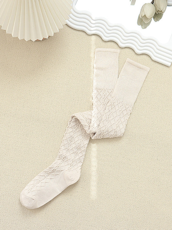 Casual Skinny Split-Joint Solid Color Stockings Accessories