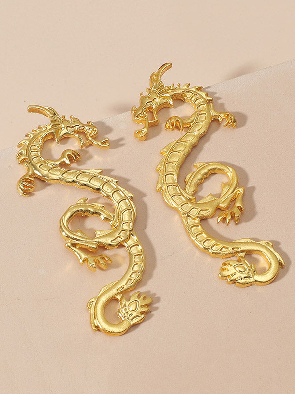 Animal Shape Solid Color Drop Earrings