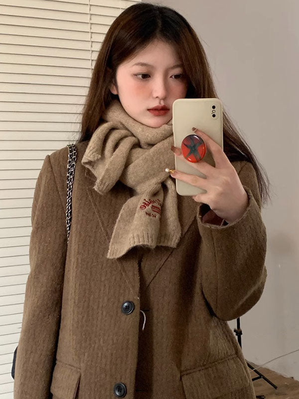 Keep Warm Knitted Letters Scarf
