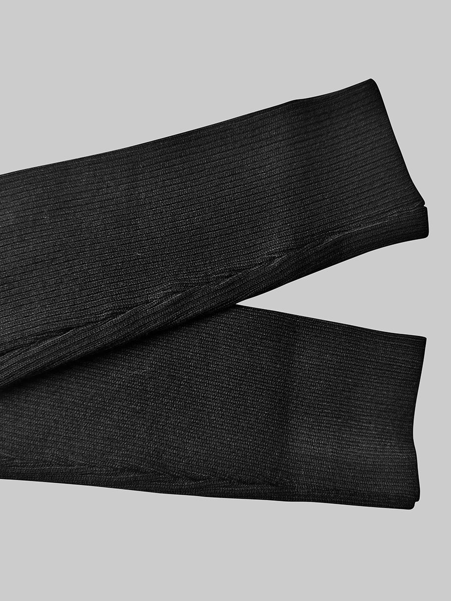 Long Sleeves Skinny Solid Color Zipper High Neck Pullovers