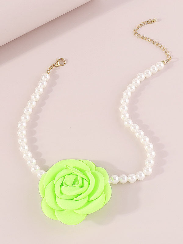 Three-Dimensional Flower Necklaces Accessories