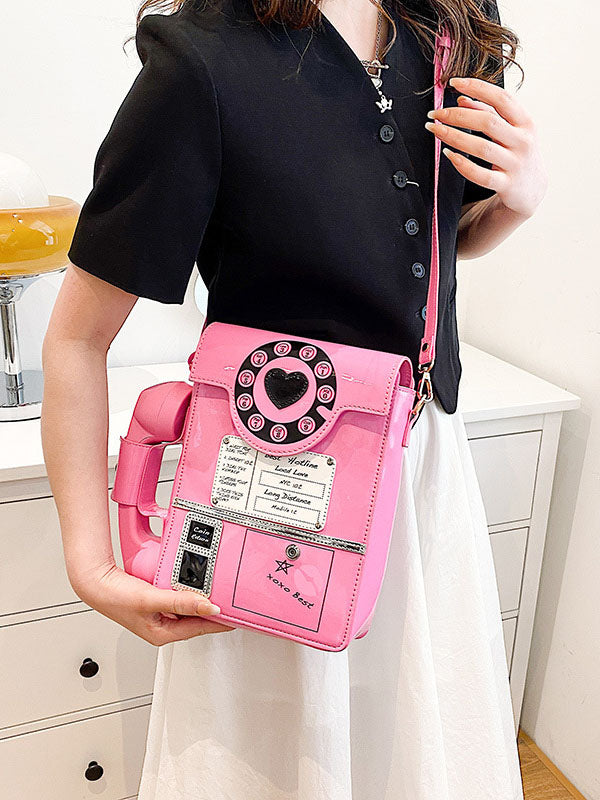 Geometric Zipper Crossbody Bags