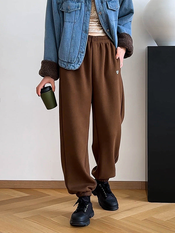 Elasticity Split-Joint High Waisted Loose Trousers Pants