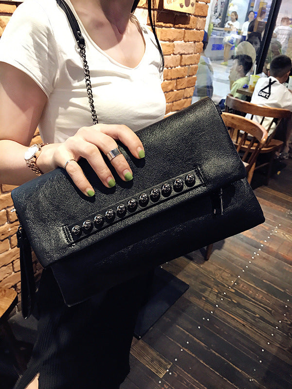 Geometric Rivet Split-Joint Handbags Bags
