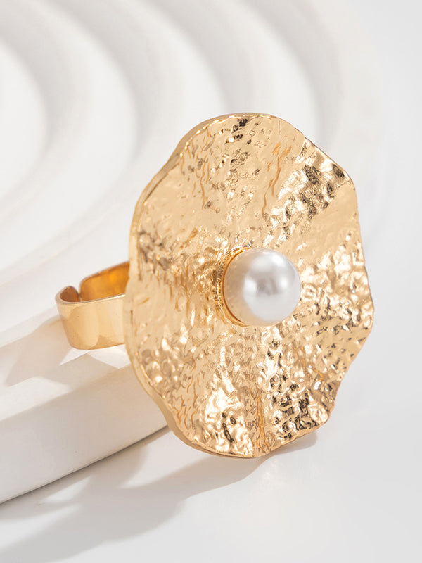 Geometric Pleated Shiny Rings Accessories