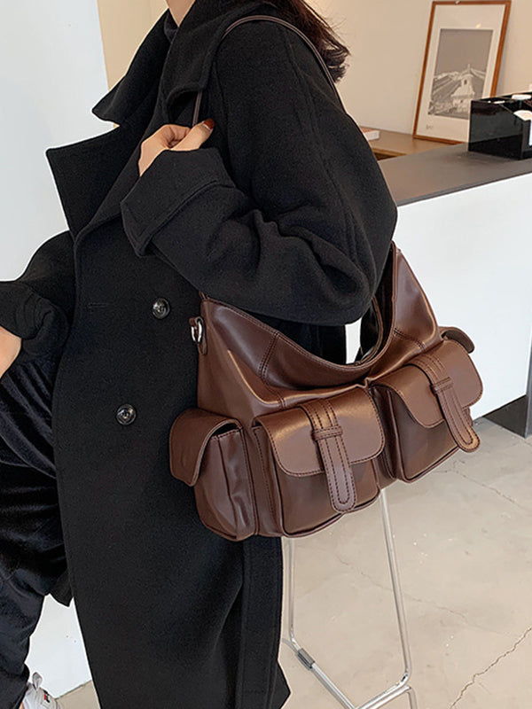 Pockets Split-Joint Tote Bags Handbags Bags