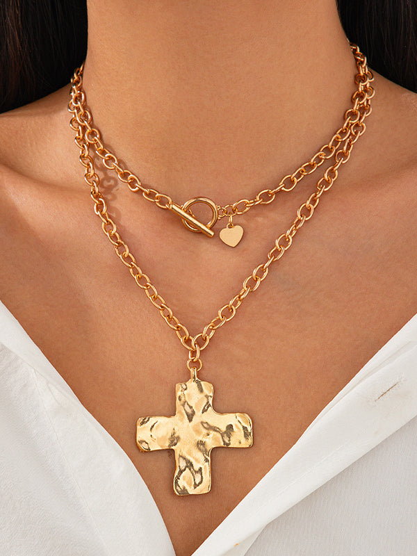 Chains Double Layered Geometric Normcore Necklaces Accessories