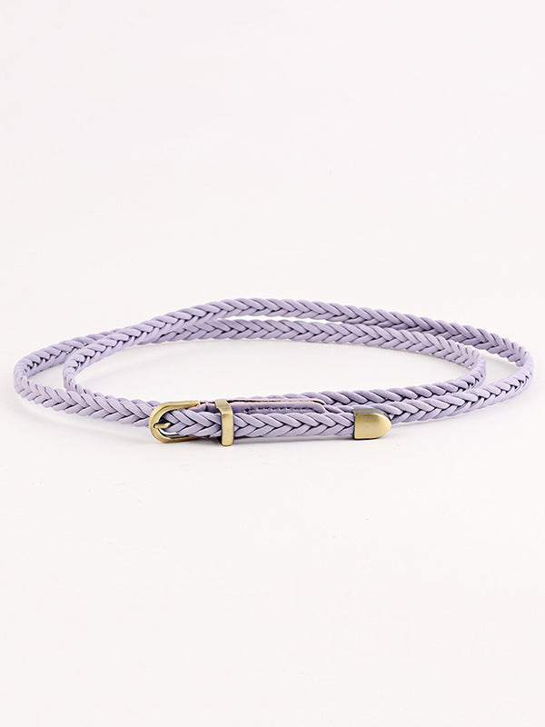 Urban Simple 13 Colors PU Weave Belt