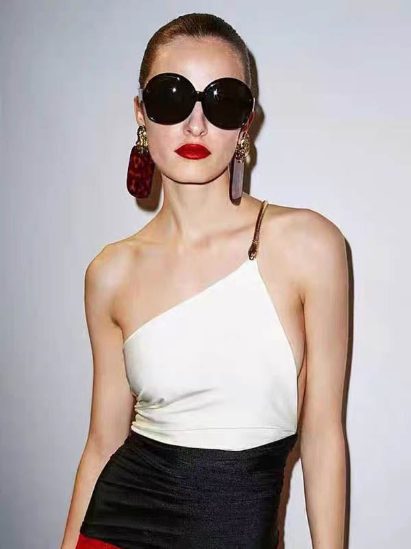 Geometric Leopard Pleated Split-Joint Earrings Accessories Drop Earrings