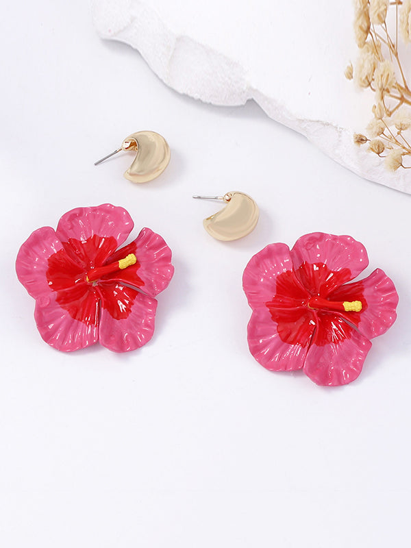 Flower Shape Earrings Accessories + Rings Accessories