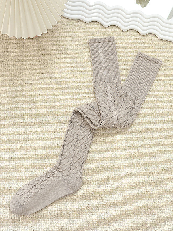 Casual Skinny Split-Joint Solid Color Stockings Accessories