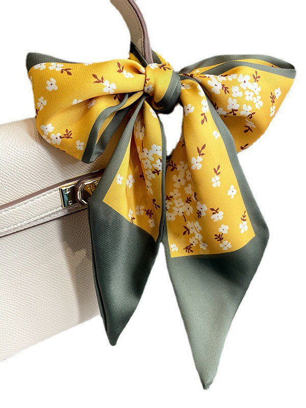 Contrast Color Floral Printed Shawl&Scarf