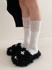 Leisure Split-Joint Lace Socks Accessories