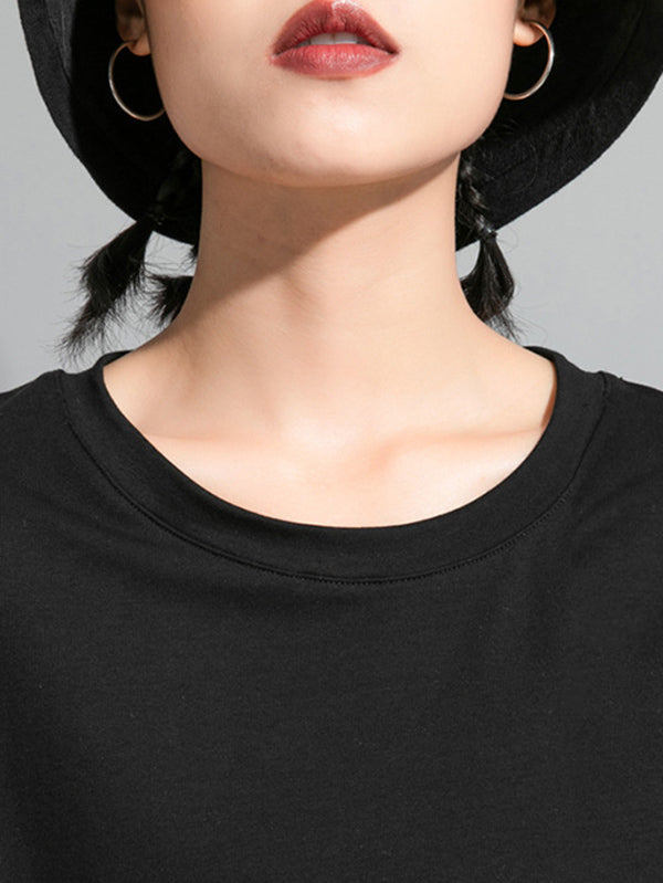 Original Falbala Split-Joint T-Shirts Tops
