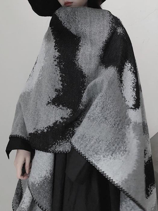 Keep Warm Tie-dyed Velvet Shawl&Scarf