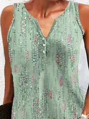 Printed Split-Joint Loose Plus Size V-neck Mini Dresses