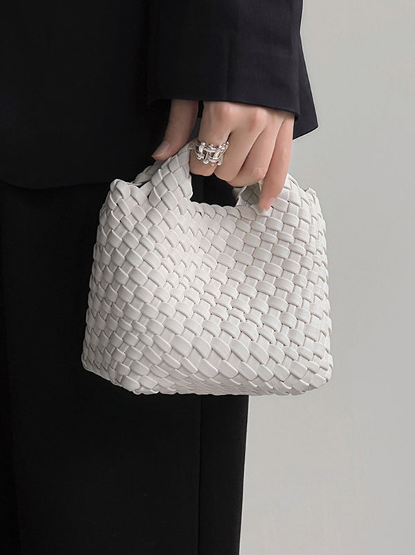 Solid Color Woven Handbags Crossbody Bags Bags
