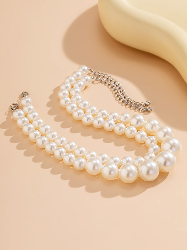 Beaded Necklaces Accessories Dainty Necklace Two Pieces