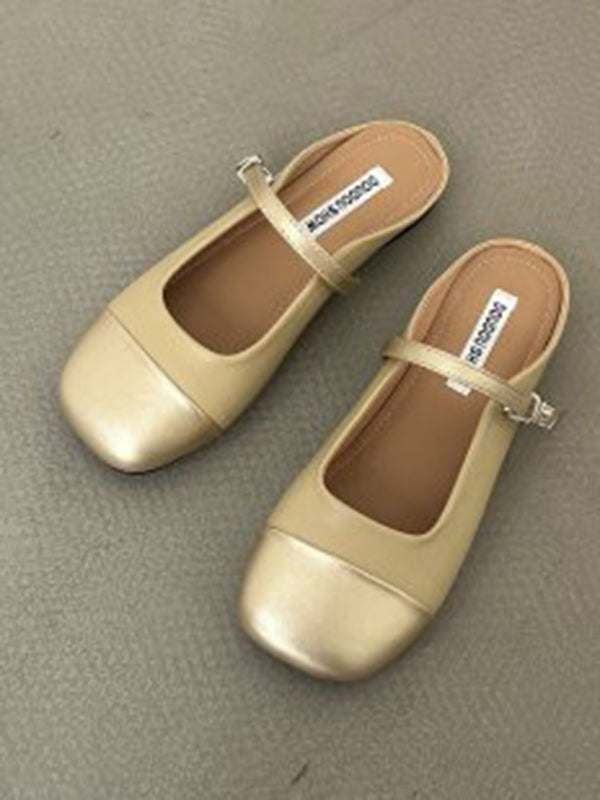 Square-Toe Slippers&Mules