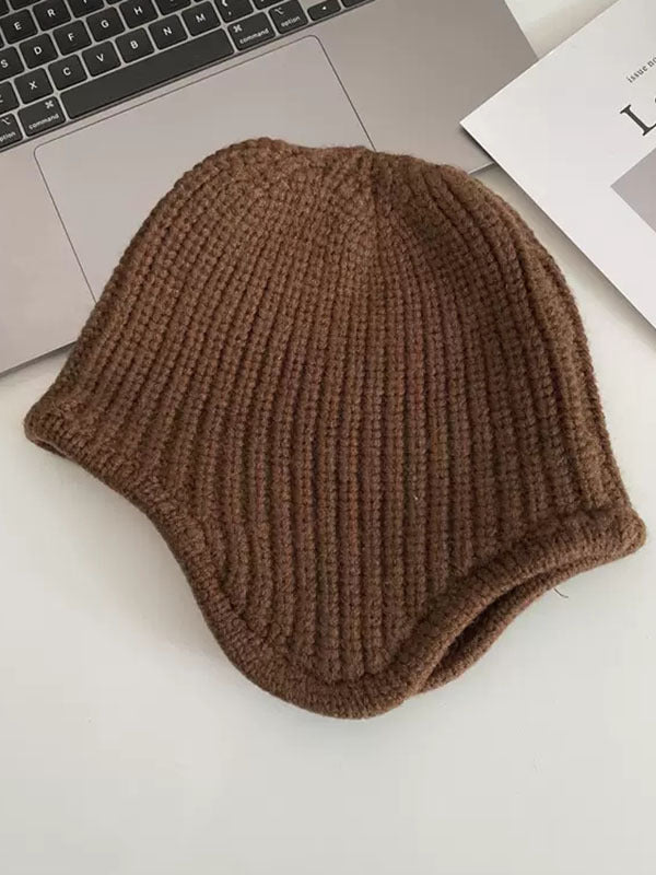 Casual Keep Warm Solid Color Hats&Caps
