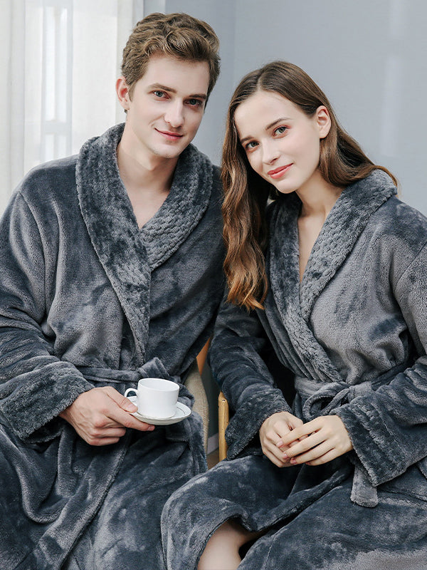 Comfortable Solid Warm Pajama Robe