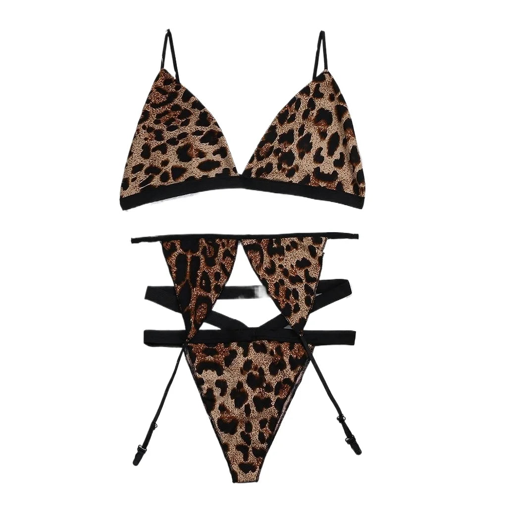 3 Pieces Set Leopard Three Point Summer