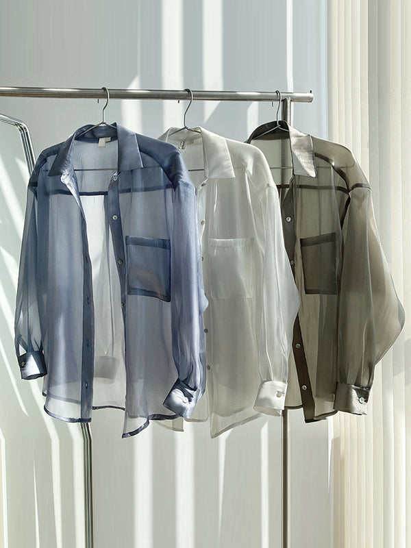 Original Simple Casual Solid Color Sun-Protection Blouse