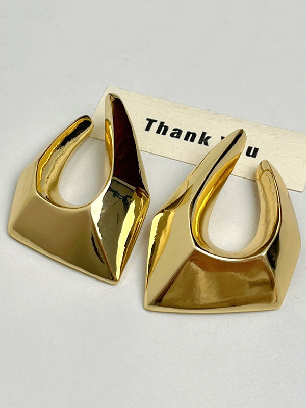 Geometric Hollow Normcore Drop Earrings