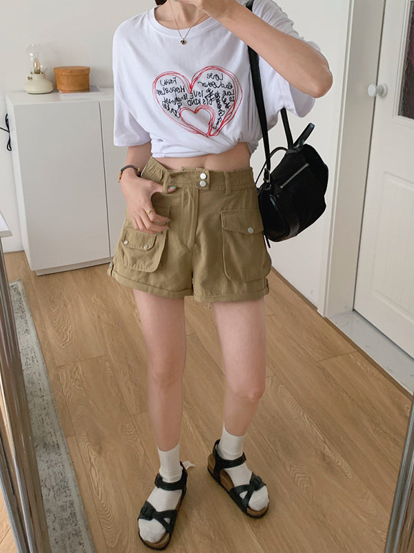 Pockets Loose Shorts Bottoms