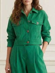 Split-Joint Long Sleeves Lapel Outerwear Jackets&Coats