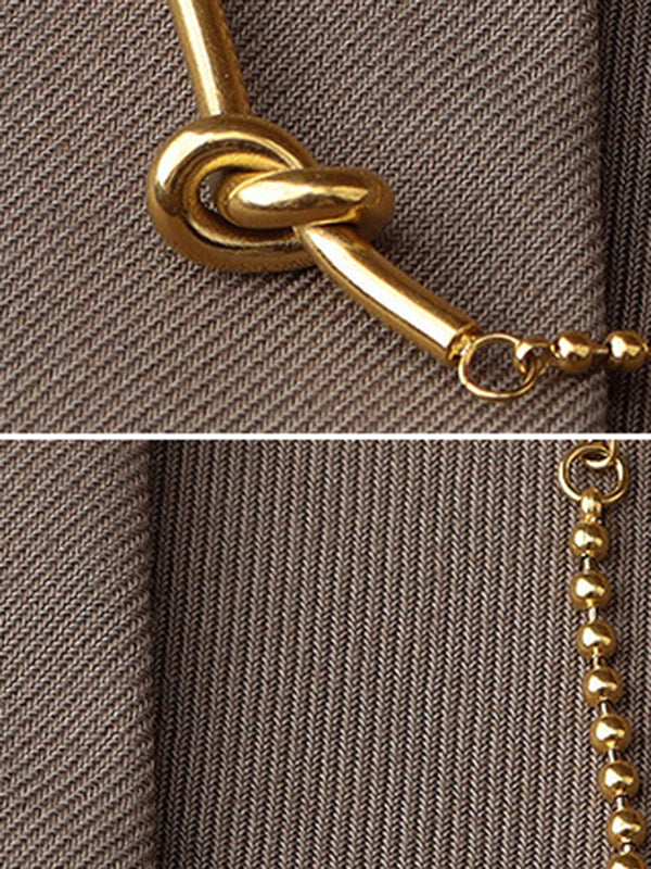 Simple Gold Silver Solid Color Chain Bracelet Accessories