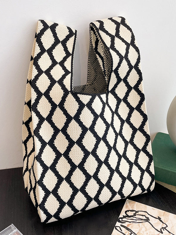 Rhombus Woven Handbag Bags Accessories