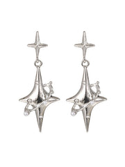 Geometric Star Shape Normcore Drop Earrings