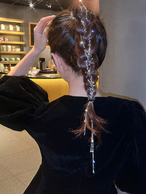 Urban Tasseled Star Shape Rhinestone Hair Clip