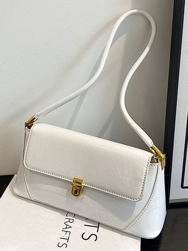 Crocodile Pattern Zipper Handbags