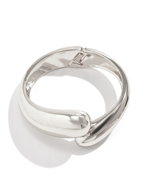 Asymmetric Shiny Solid Color Bracelet Accessories