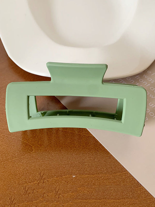 Geometric Hollow Solid Color Hairclaw Clawclip