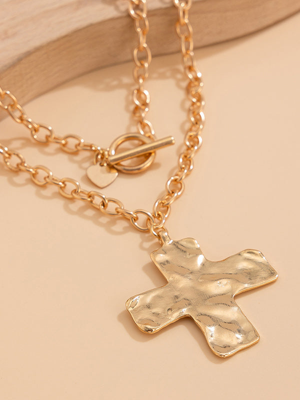 Chains Double Layered Geometric Normcore Necklaces Accessories