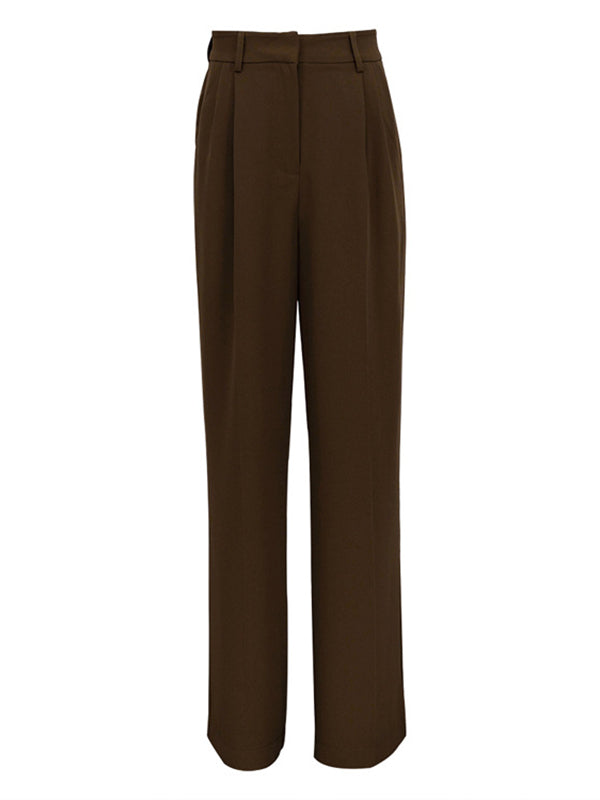 Casual Simple Solid Color Wide Legs Blazer Pants