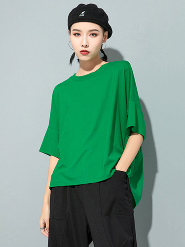 Solid Round-Neck T-Shirts