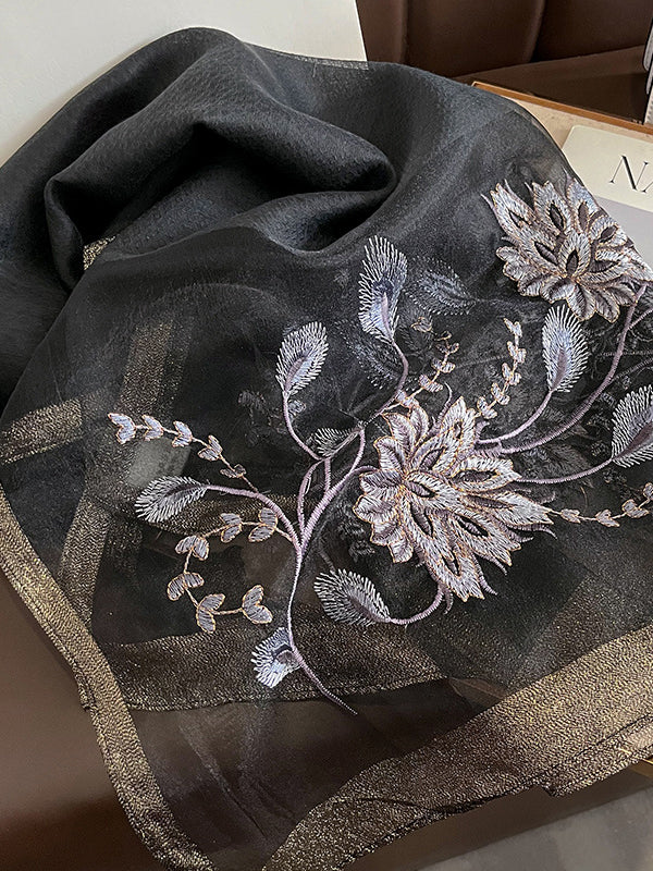 Embroidered Leisure Shawl&Scarf