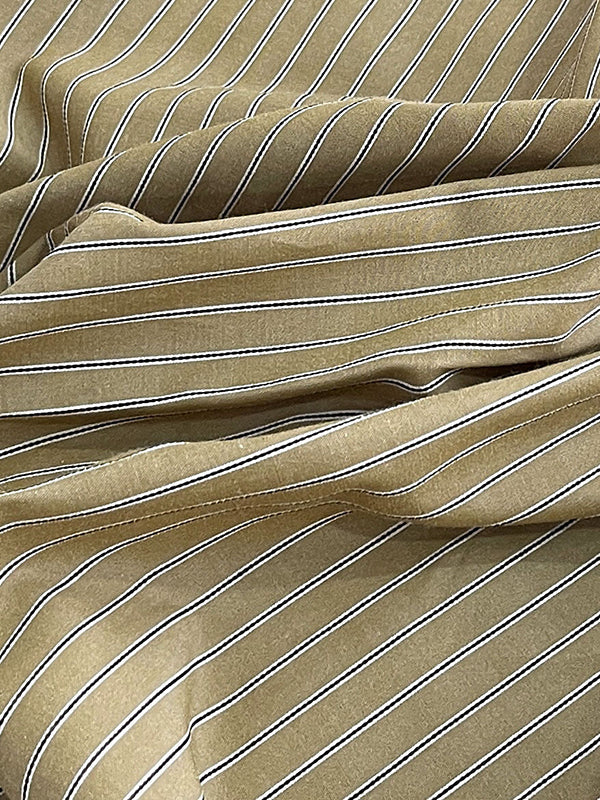 Asymmetric Split-Joint Striped Long Sleeves Loose Lapel Blouses