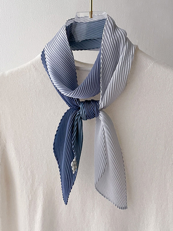 Gradient Pleated Sun protection Shawl&Scarf
