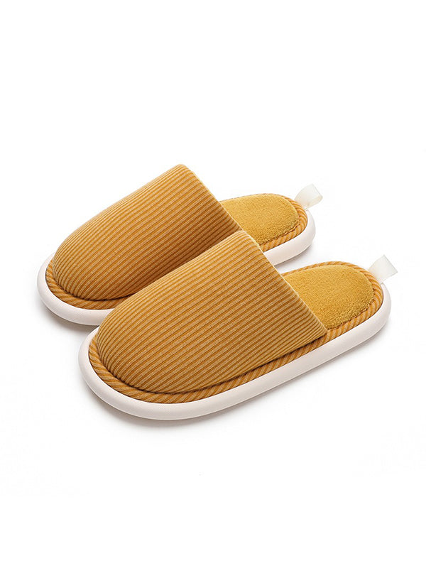 Round-Toe Split-Joint Slippers