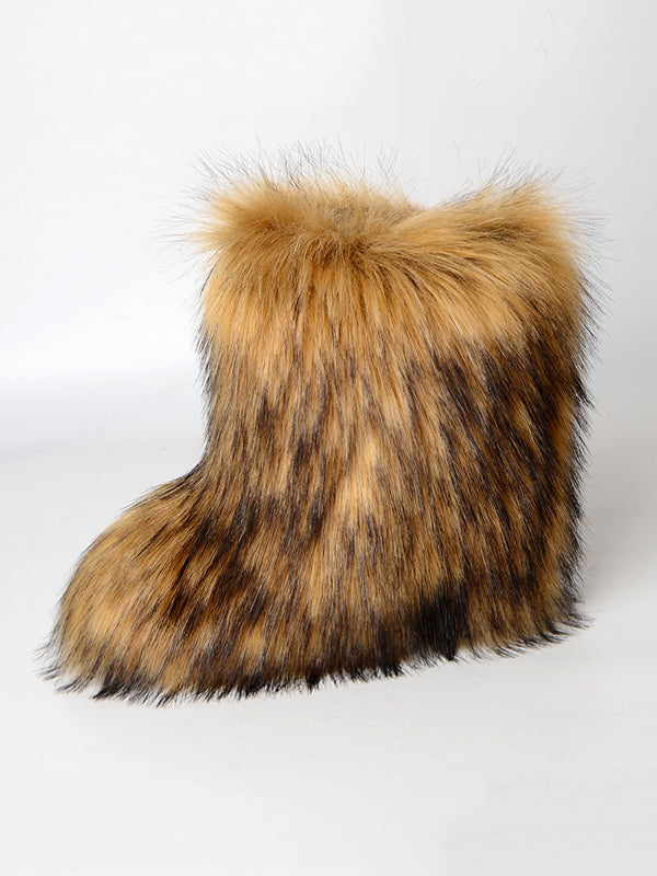 Contrast Color Keep Warm Boots