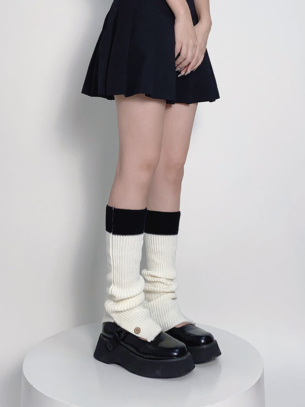 Leisure Flared Contrast Color Leg Warmers Accessories