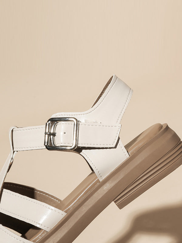 Hollow Round-Toe Sandals Gladiators
