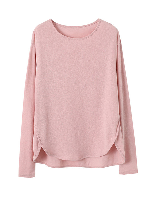 Simple Casual Loose Solid Color Sun-Protection T-Shirt Top