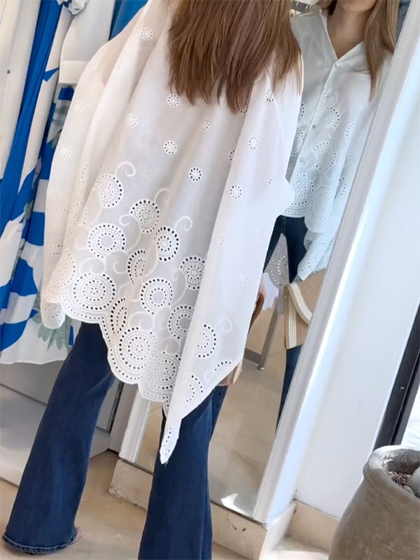 Cap Sleeve Loose Asymmetric Solid Color Lapel Collar Blouses&Shirts Tops